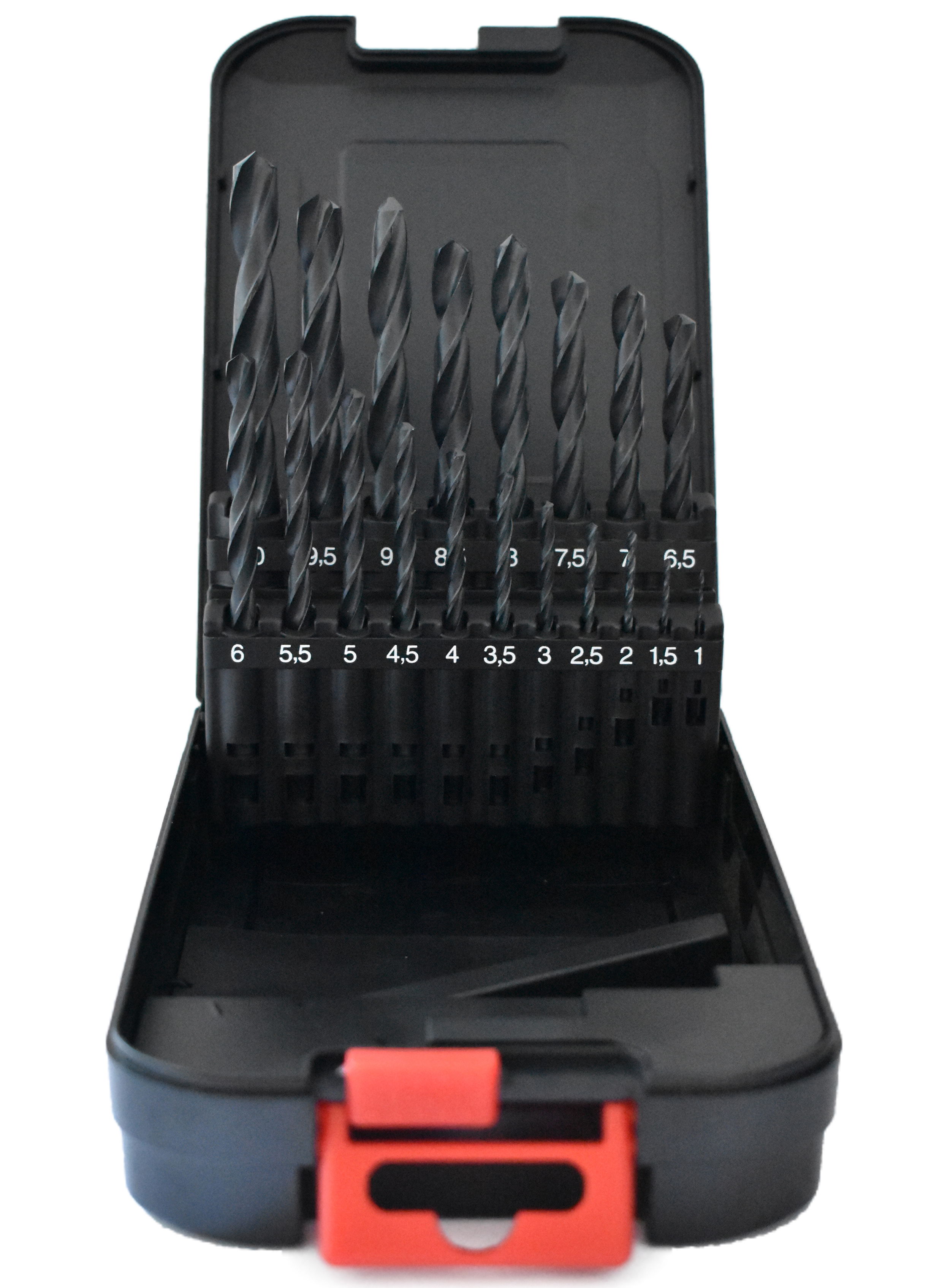 Abraboro HSS-R 19 részes fémfúró készlet, műanyag dobozban termék fő termékképe