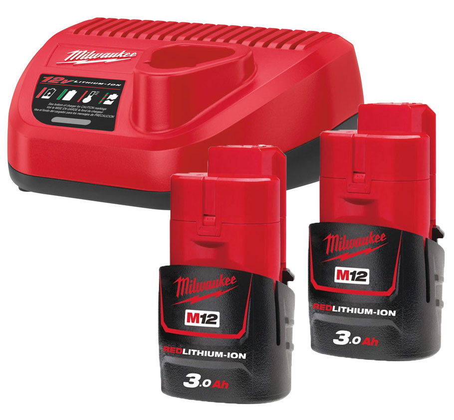 Milwaukee M12 NRG-302 akkumulátor és töltő szett termék fő termékképe