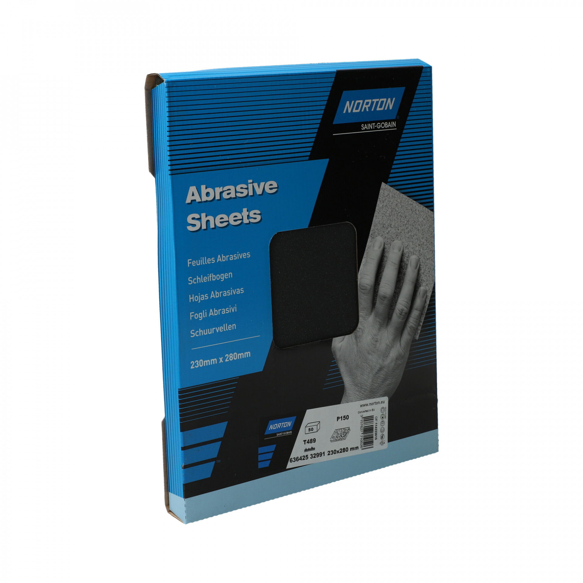 Norton T489 vízálló csiszolópapír 230x280mm P150, 50 db/csomag termék fő termékképe
